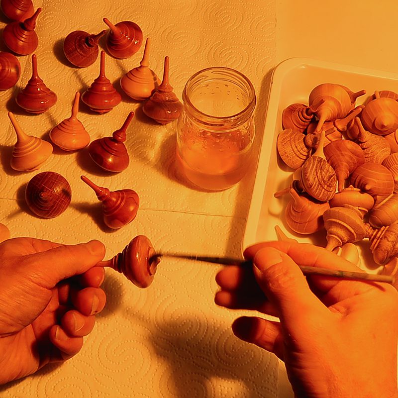 Tischkreisel farblos ölen